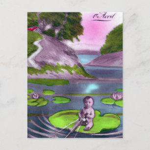 April Fool Vintage French Postcard