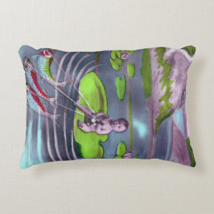 April Fool Vintage French Postcard Decorative Cushion