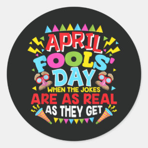 April Fools' Day Classic Round Sticker