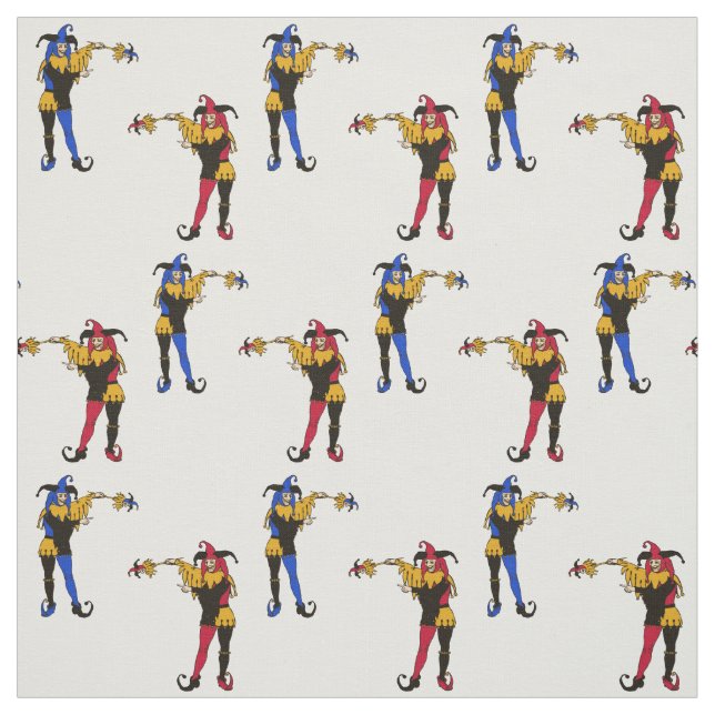 April Fool's Day Court Jesters Fabric (Swatch)