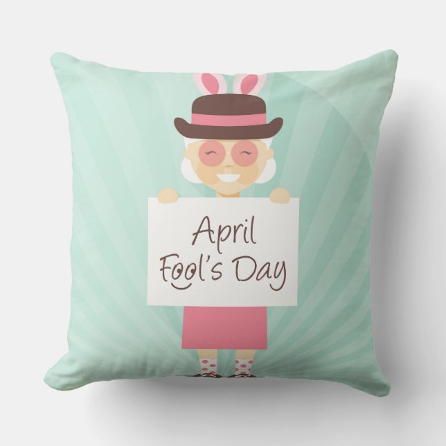 april fools day cushion (Front)