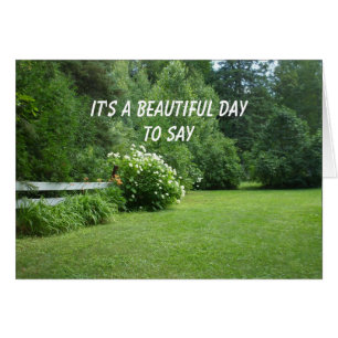 April Fool's Day Flowers and Trees  Lawn Scene