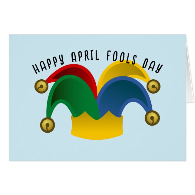 April Fool's Day Jesters Hat Card (Front Horizontal)