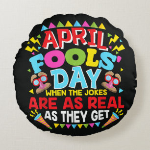 April Fools' Day Round Cushion