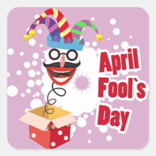 April Fools Day Square Sticker