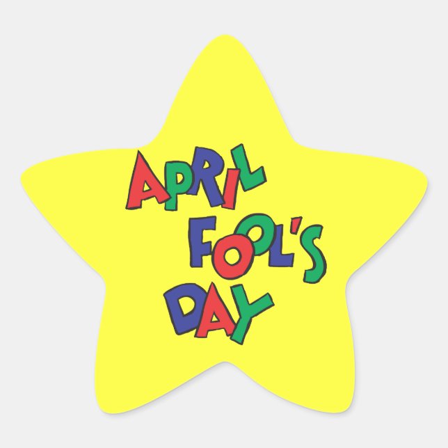 April Fools Day Star Sticker (Front)