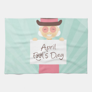 april fools day tea towel
