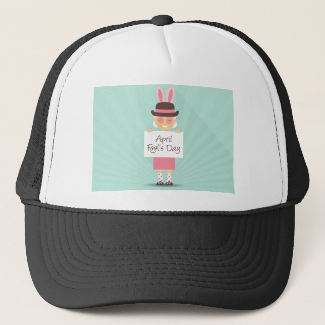 april fools day trucker hat (Front)