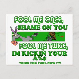 April Fools - Fool Me Once Postcard