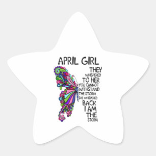 April Girl She Whispered Back I Am Storm Star Sticker