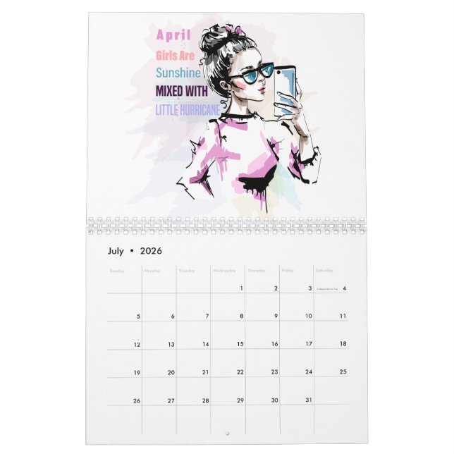 April Girls 2021 T-Shirt Calendar (Jul 2026)