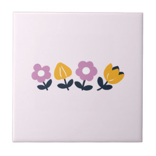 April Hugs and Wet Noses – Floral Part Ceramic Tile