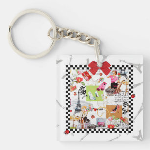 April in Paris 1 Key Ring
