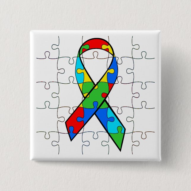 April is Autism Awareness Month Button (Front)