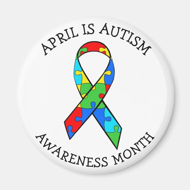 April is Autism Awareness Month   Magnet (Front)