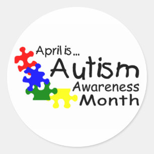 April Is Autism Awareness Month (PP Classic Round Sticker