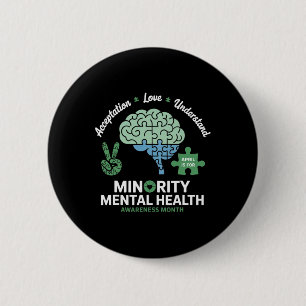 April Is For National Minority Mental Health Aware 6 Cm Round Badge