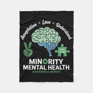 April Is For National Minority Mental Health Aware Fleece Blanket