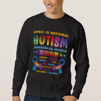April Is National Autism Awareness Autism Mom Auti Sweatshirt