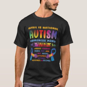 April Is National Autism Awareness Autism Mum Auti T-Shirt
