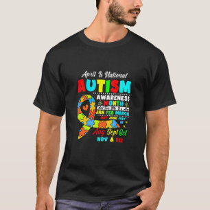 April is National Autism Awareness Autistic Boys K T-Shirt