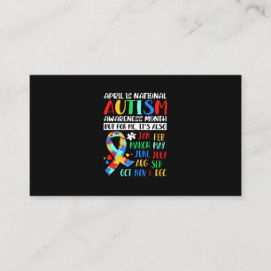 April is National Autism Awareness Month Business Card