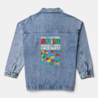 April Is National Autism Awareness Month  Denim Jacket