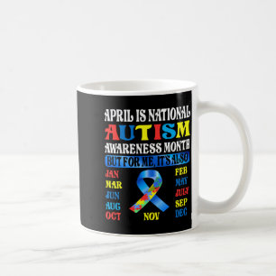 April Is National Autism Awareness Month Kids Boy  Coffee Mug