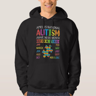 April is National Autism Awareness Month Kids Boy Hoodie