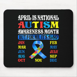 April Is National Autism Awareness Month Kids Boy Mouse Pad