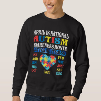 April is National Autism Awareness Month Kids Boy  Sweatshirt
