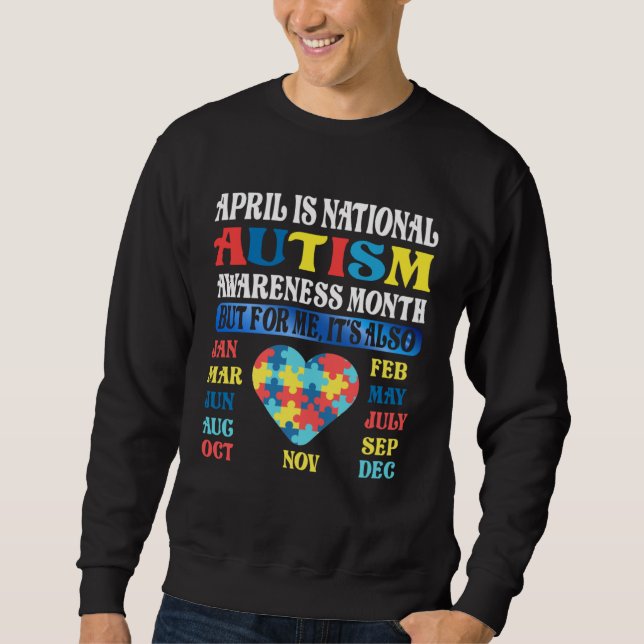 April is National Autism Awareness Month Kids Boy  Sweatshirt (Front)