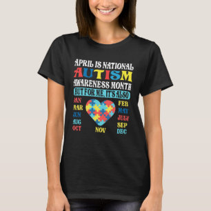 April is National Autism Awareness Month Kids Boy  T-Shirt