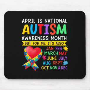April Is National Autism Awareness Month Support B Mouse Pad