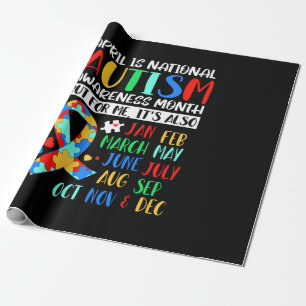 April is National Autism Awareness Month Wrapping Paper