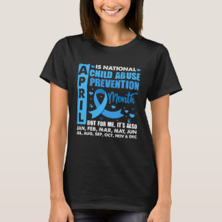 April Is National Child Abuse Prevention Month Blu T-Shirt