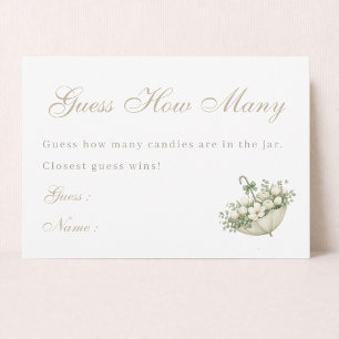 April May Flowers Baby Shower Games Guess How Many Thank You Card