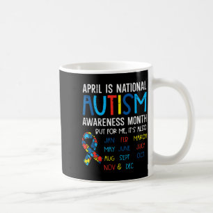 April National Autism Awareness Month Ribbon Men W Coffee Mug