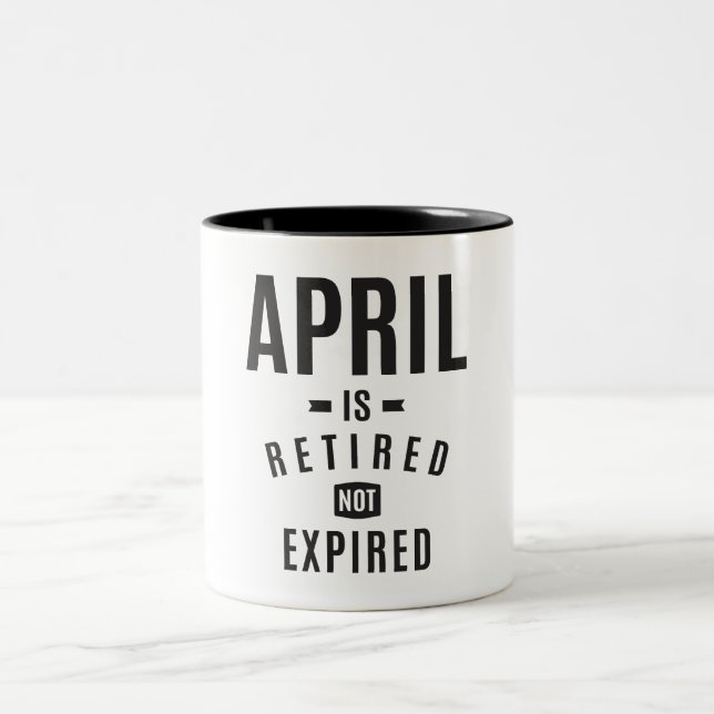April Personalised Name   Two-Tone Coffee Mug (Center)