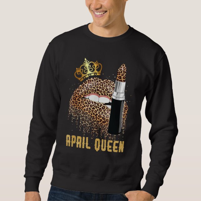 April Queen Leopard Lips Shirt April (Front)