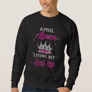 April Queen Living My best Life Girls Diamond Crow Sweatshirt