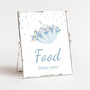 April Shower Bring May Flowers Baby Shower Food Poster