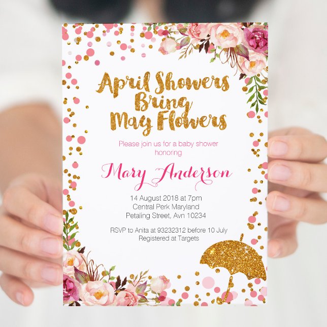 April Showers Baby Shower Invitation (Creator Uploaded)