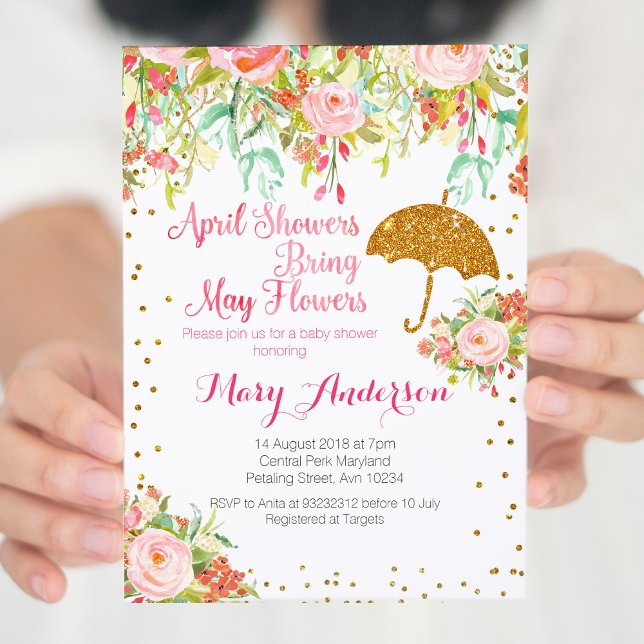 April Showers Baby Shower Invitation (Creator Uploaded)