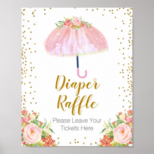 April Showers Bring May Flower Diaper Raffle Poster (Front)