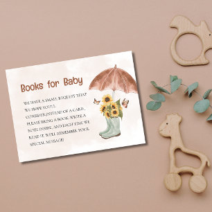April Showers Bring May Flowers Baby Shower Book Enclosure Card