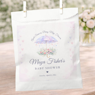 April Showers Bring May Flowers Baby Shower Favour Bag