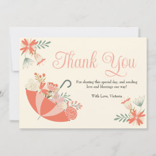 April Showers Bring May Flowers Baby Shower Thank You Card