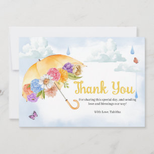 April Showers Bring May Flowers Baby Shower Thank You Card