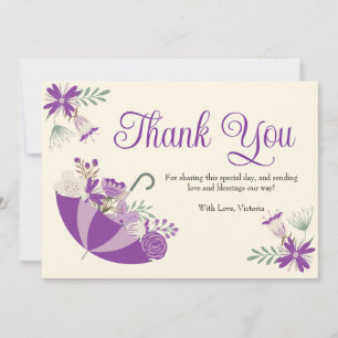 April Showers Bring May Flowers Baby Shower Thank You Card